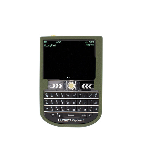 MakerNova Rugged T deck case with keyboard for Meshtastic in olive green