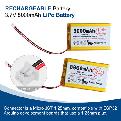 MakerNova 8000mAh LiPo Battery with JST 1.25