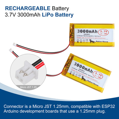 MakerNova 3000mAh LiPo Battery with JST 1.25