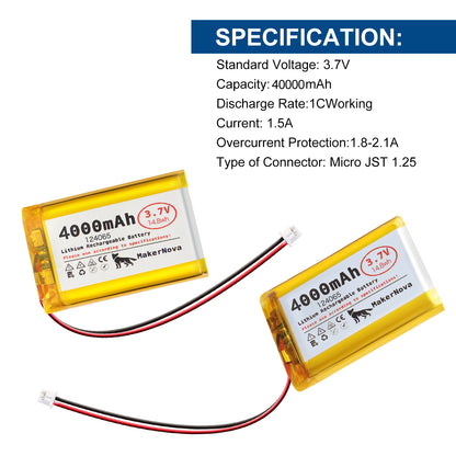 MakerNova 4000mAh LiPo Battery with JST 1.25