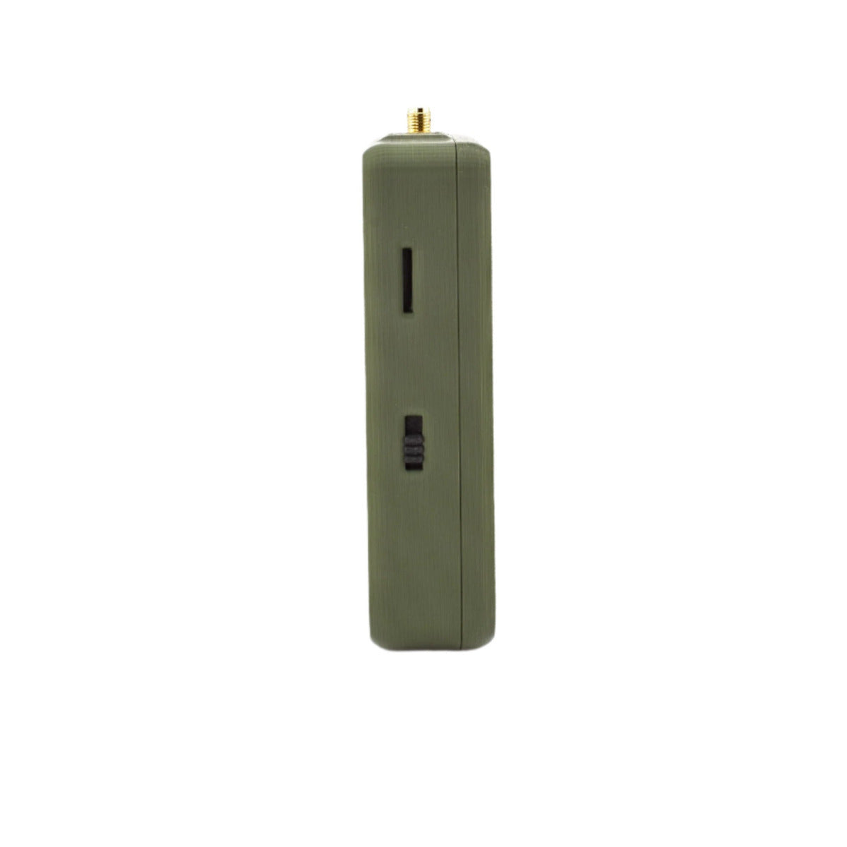 MakerNova green T-Deck Meshtastic case side profile with power siwtch 