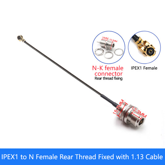 U.FL to N-Type Passthrough Cable | RF Enclosure Pigtail