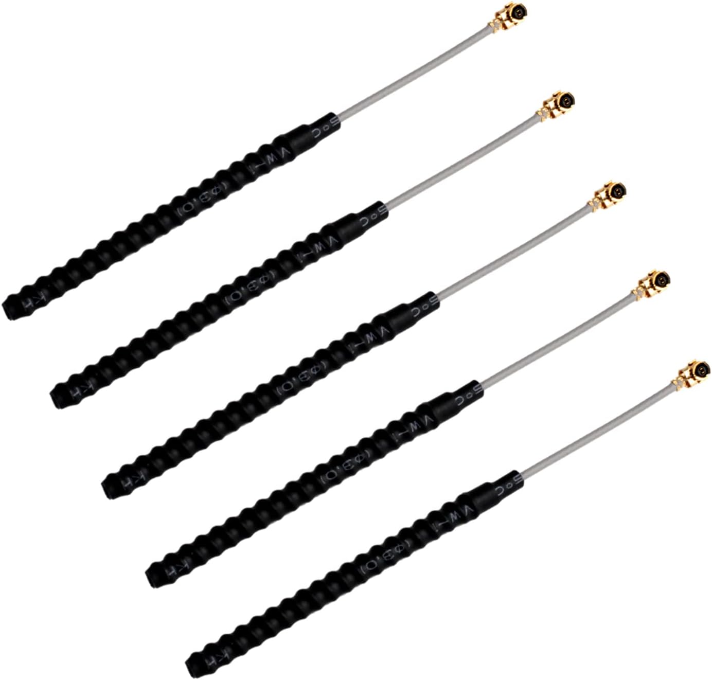 2dBi Compact Whip Antenna | U.FL Connector (5-Pack)